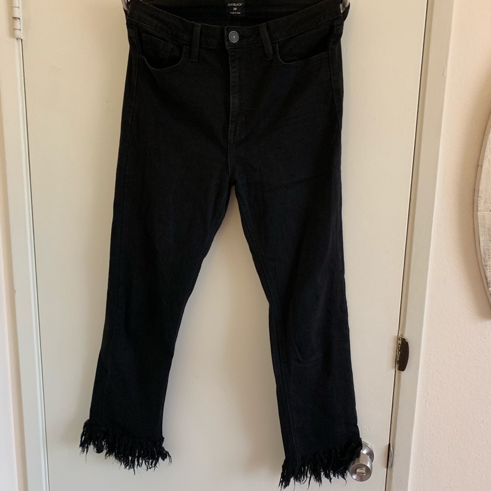 Just Black fringe jeans